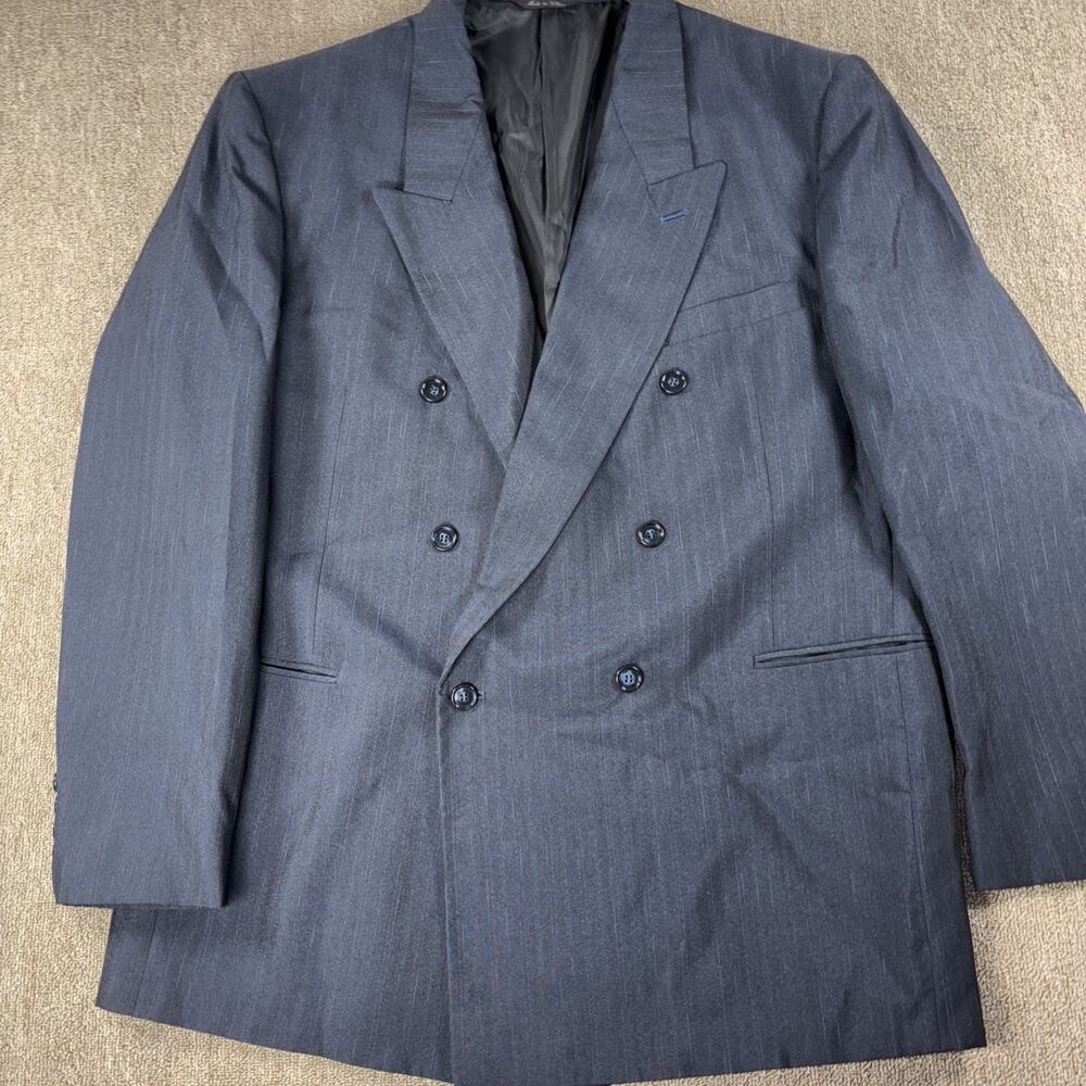 Capelli Men’s Sport Jacket Dark Gray 46R Pinstripe Vintage